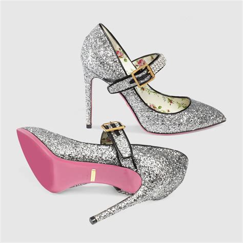 gucci glitter heels